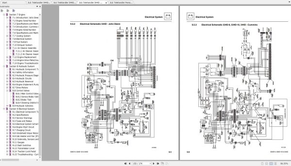 JLG Telehandler 544D Operation Service Parts Manuals 3
