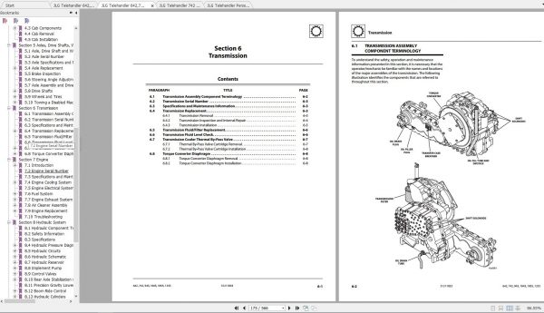 JLG Telehandler 742 Operation Service Parts Manuals 3