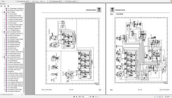 JLG Telehandler 8010H PVC 1911 2005 Operation Service Parts Manuals 3