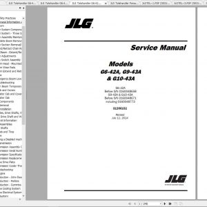 JLG Telehandler G6 42A Operation Service Parts Manuals 1