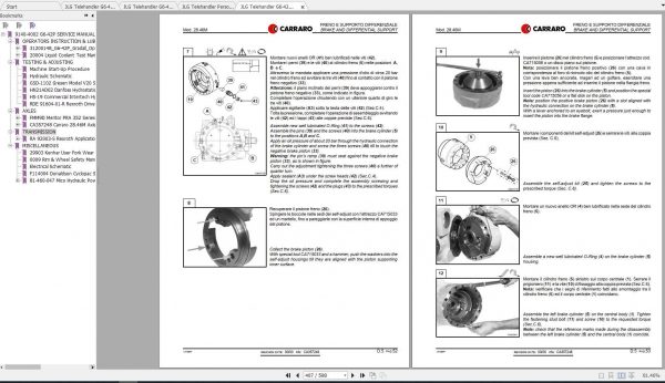 JLG Telehandler G6 42P Operation Service Parts Manuals 2