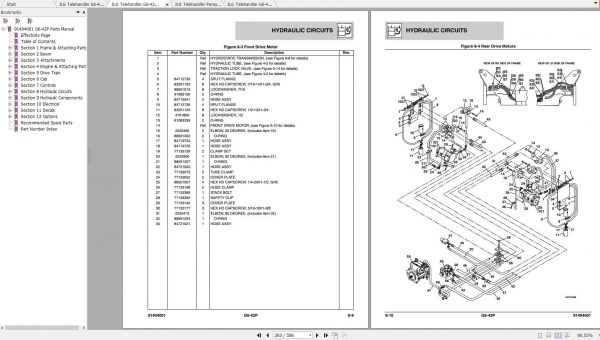 JLG Telehandler G6 42P Operation Service Parts Manuals 3