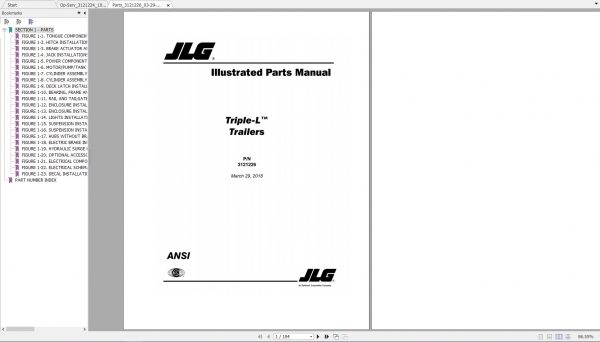 JLG Triple L Trailer Operation Service Parts Manuals 2