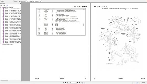 JLG Triple L Trailer Operation Service Parts Manuals 3