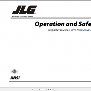 JLG Vertical Mast Lift 1030P Operation Safety Manual3121789 1
