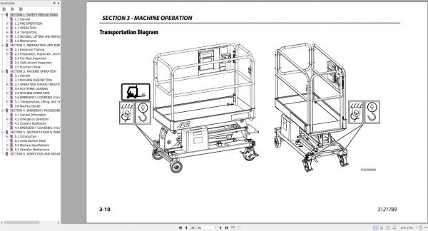 JLG Vertical Mast Lift 1030P Operation Safety Manual3121789 2