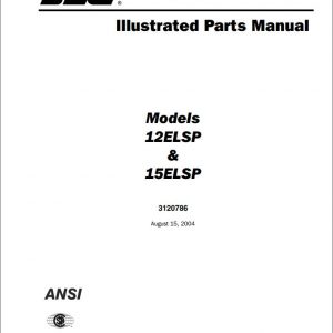 JLG Vertical Mast Lift 12ELSP 15ELSP Parts Manual3120786 1