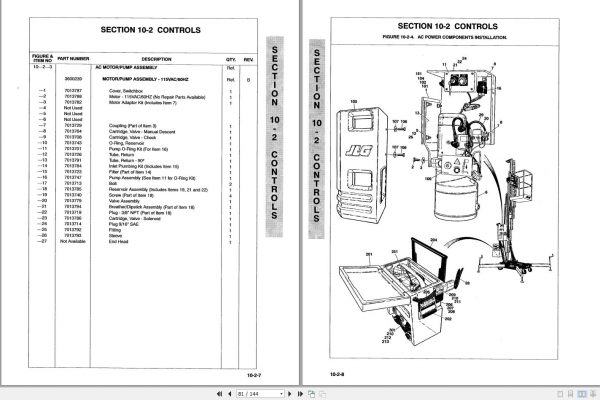 JLG Vertical Mast Lift AM 19243036 Operation Service Parts Manual3120596 3