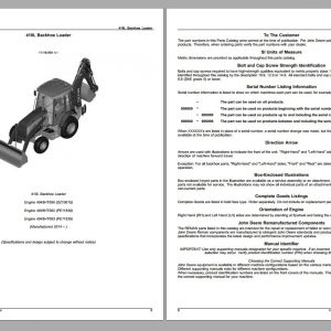 John Deere 6Gb DVD Backhoes Dozers Excavators Mini Excavators Skid Steers Wheel Loaders Manuals 6
