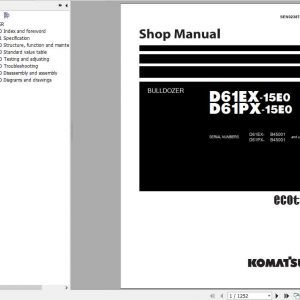 Komatsu Bulldozer D61EXD61PX 15E0 Shop Manual 1
