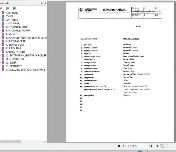 Komatsu Hydraulic Mining Shovels Demag All Repair Manual 2