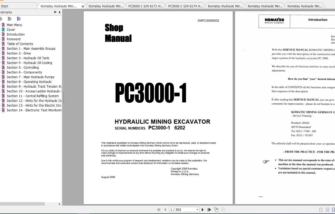 Komatsu Hydraulic Mining Shovels PC3000 1 Shop Manual 2