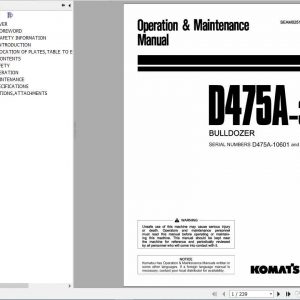 Komatsu Mining Bulldozers D475A 3 Operation and Maintenance ManualSEAM025103T 1