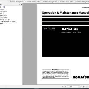 Komatsu Mining Bulldozers D475A 5 Operation and Maintenance Manual 2