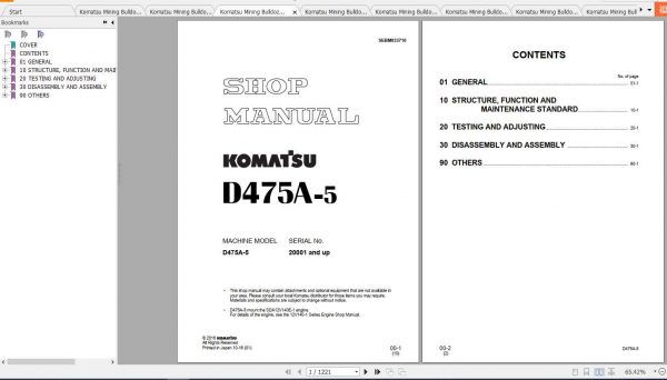 Komatsu Mining Bulldozers D475A 5 Operation and Maintenance Manual 3