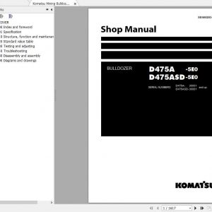 Komatsu Mining Bulldozers D475ASD 5 Shop ManualSEN00203 18 1