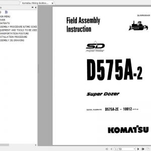 Komatsu Mining Bulldozers D575A 2 Field Assembly ManualSEAWD00500 1