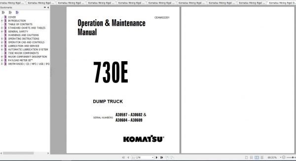 Komatsu Mining Rigid Dump Trucks 730E Operation and Maintenance Manual 2