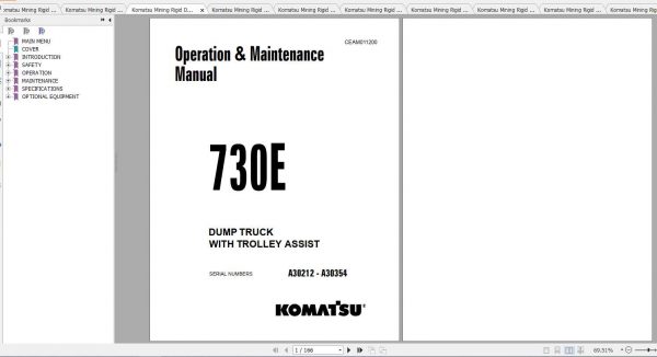 Komatsu Mining Rigid Dump Trucks 730E Operation and Maintenance Manual 3