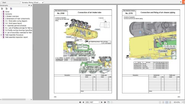 Komatsu Mining Wheel Loaders WA1200 6 Field Assembly ManualGEN00106 04 3