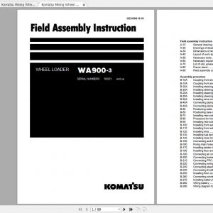 Komatsu Mining Wheel Loaders WA900 3 Field Assembly Manual 1