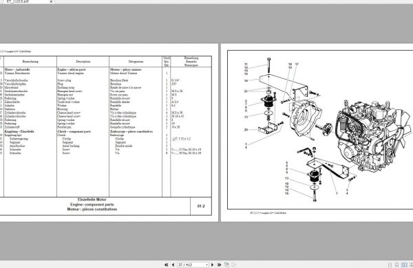 Kramer Wheel Loader Series 12 16 Spare Parts List CDs 5
