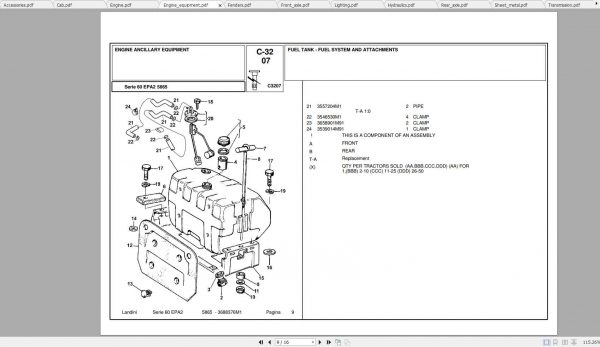 Landini Tractor 5865 Parts Catalog 2