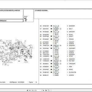 Landini Tractor 6000 Special Parts Catalog1821856M1 1