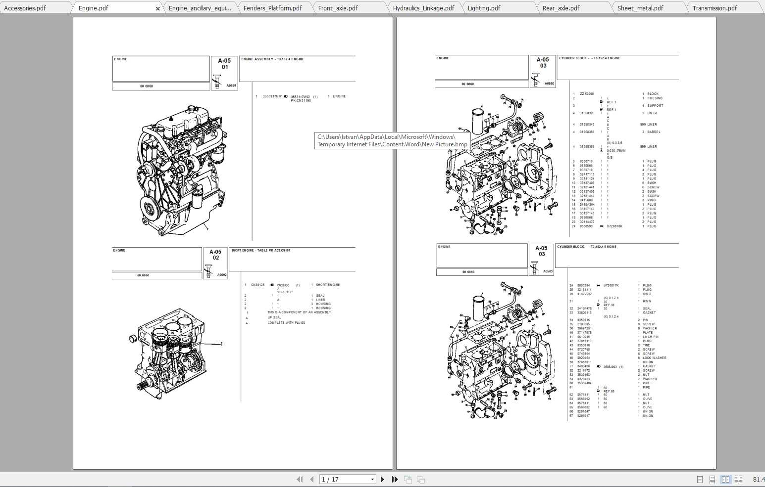 Landini Tractor 6060 Parts Catalog 1