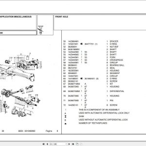 Landini Tractor 6830 Parts Catalog3310499M2 1