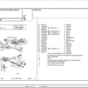 Landini Tractor 7500 Parts Catalog1424314M3 1