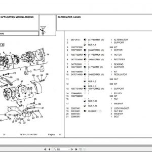 Landini Tractor 7870 Parts Catalog3311427M2 1