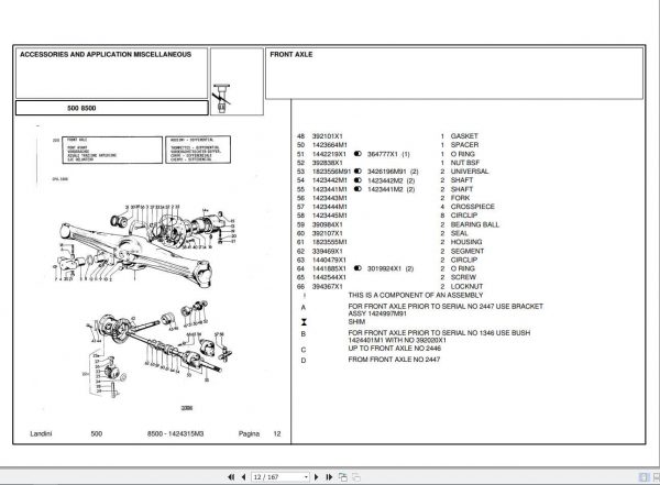 Landini Tractor 8500 Parts Catalog1424315M3 2