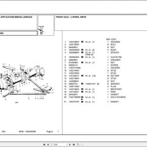 Landini Tractor 9500 Parts Catalog1825500M2 1