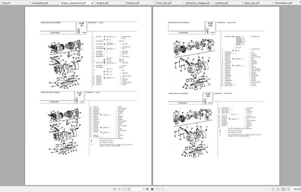 Landini Tractor 9880 Parts Catalog 1