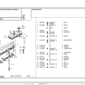Landini Tractor C6830 Parts Catalog3310578M2 1