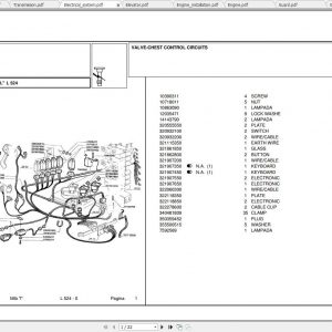 Laverda Combine Harvester L524 Parts Catalog 1