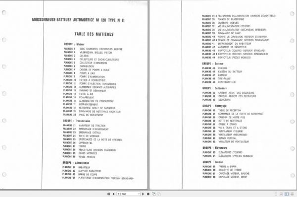 Laverda Combine Harvester M120 Parts CatalogFr 2