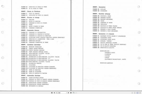 Laverda Combine Harvester M120 Parts CatalogFr 3