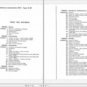 Laverda Combine Harvester M75 Parts CatalogFr 2