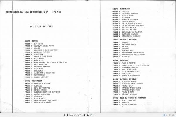 Laverda Combine Harvester M84 Parts CatalogFr 2
