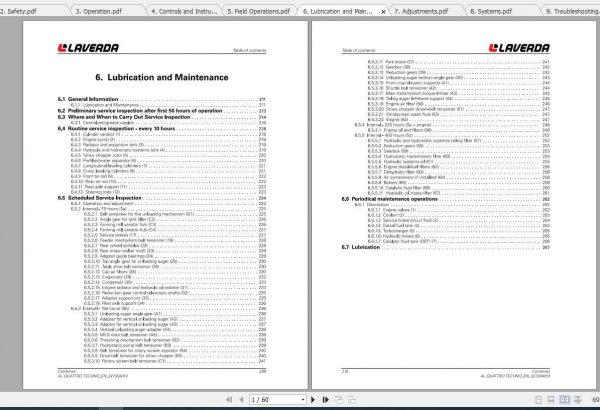 Laverda EU Harvesting AL 4 TECHNO Combine Operators Manual 2