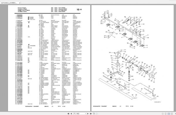 Laverda EU POWERFLOW TABLE 18 20 22 25 30 REPAIR TIME SCHEDULE MANUAL 3