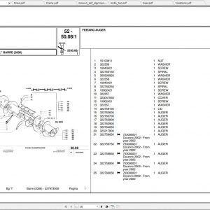 Laverda Header Barre 2006 Parts Catalog 1