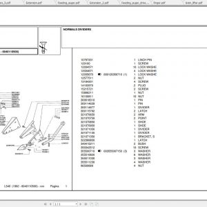 Laverda Header L540 Parts Catalog 1