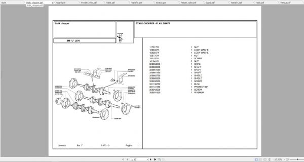 Laverda Header L570 L570D Parts Catalog 1