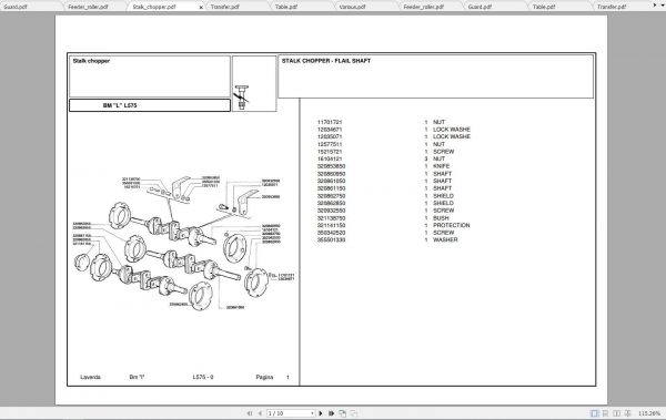 Laverda Header L575 L575D Parts Catalog 1