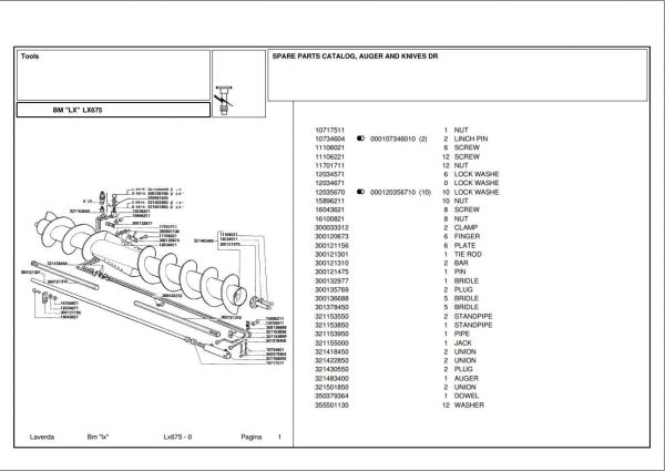 Laverda Header LX675 Parts Catalog 1zu8CI