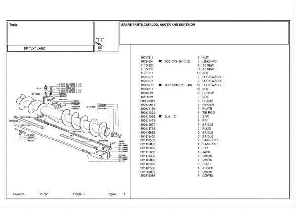 Laverda Header LX680 Parts Catalog 1VQhtO