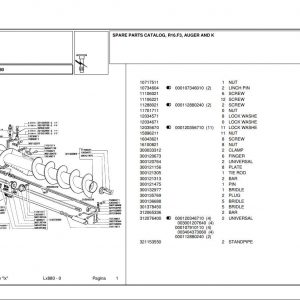 Laverda Header LX880 Parts Catalog 1